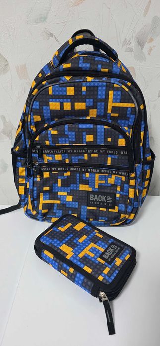 Ученическа раница и несесер Back up Lego Blocks