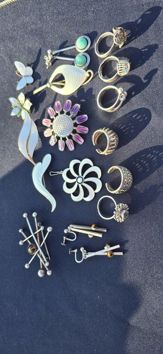 Bijuterii argint Norvegia cu email