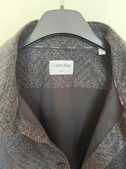Оригинална мъжка риза Calvin Klein – размер 42 (L), Slim Fit