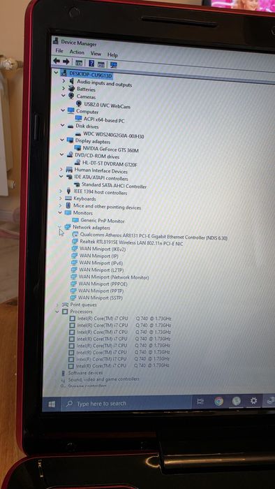 Toshiba Quosmio x505 18.4" / ретро геймърски /