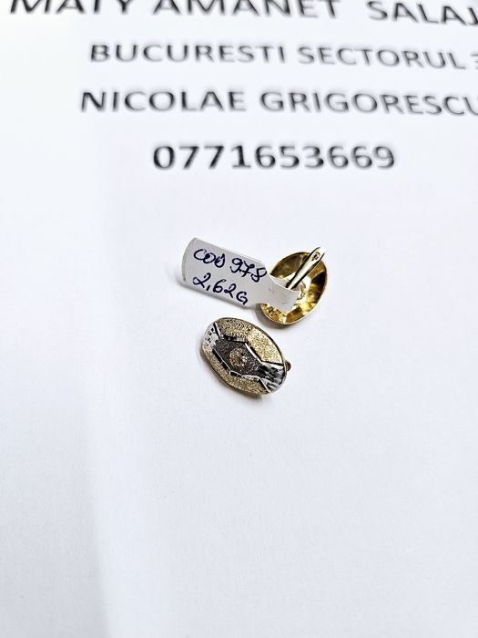 Vand cercei din aur 14 k 2.62 g cod 978