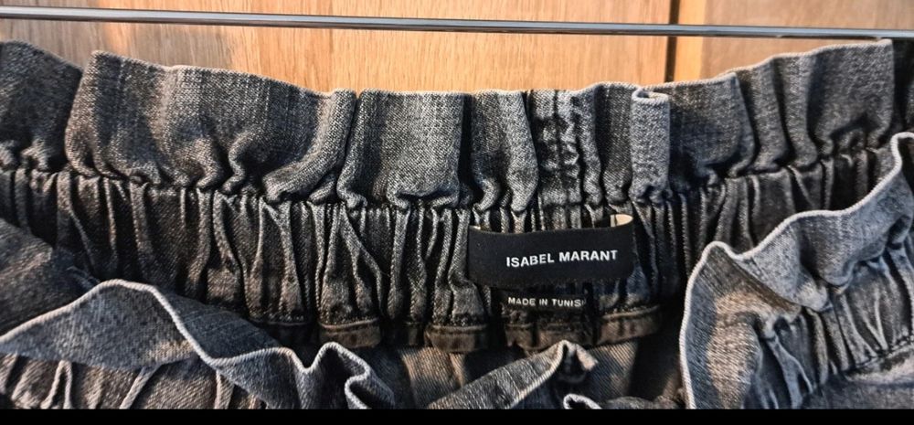 Pantaloni scurți Isabel Marant gri marime 38 talie inalta si elastic ca noi