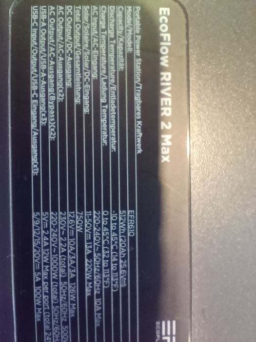 Power Station EcoFlow RIVER 2 MAX