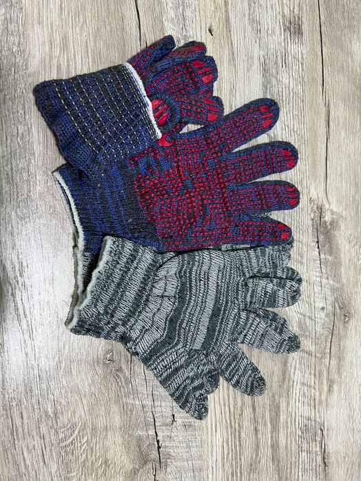 Перчатки х\б для защиты от внешних воздействий (строительные с ПВХ)