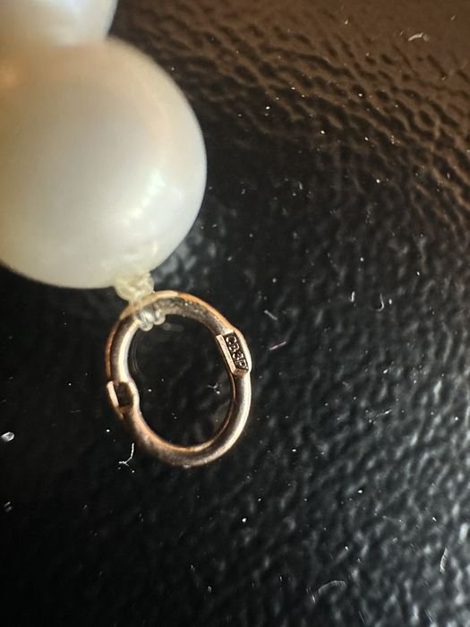 Руски бижута - гривна с ест. перли и злато и брошка с кехлибар