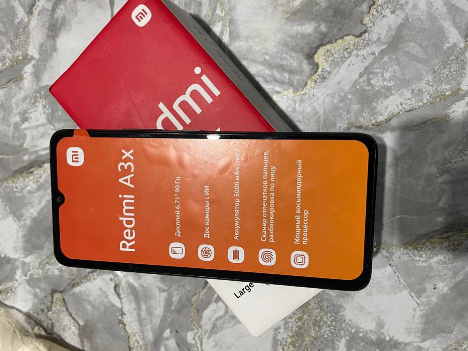 Redmi A3X 3/64gb  yangi telefn, karopkadan ochilgan,simkarta quyilmaga