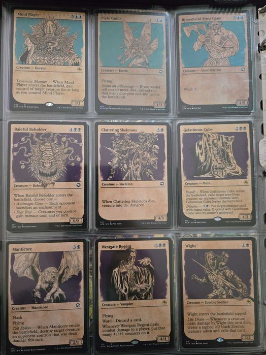 MTG all Forgotten Realms and Baldur's Gate cards with this art style