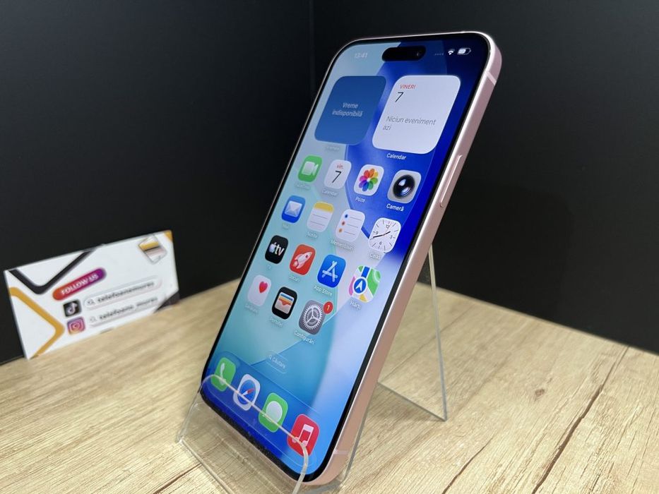 Iphone 15 Plus 256Gb Pink Second-Hand 3 ani garanție, Telefoane Mures