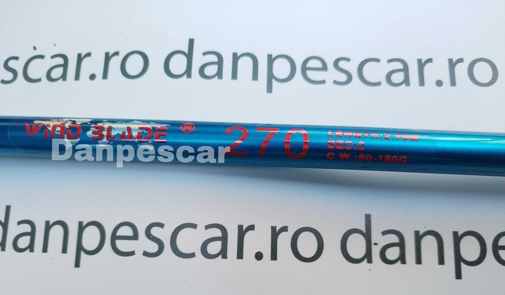 SET 4 Lansete WB fibra plina 2,70m pescuit la dunare 60-180gr Albastre
