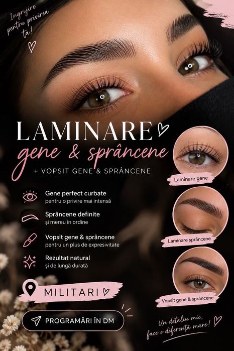 Laminare gene și sprâncene