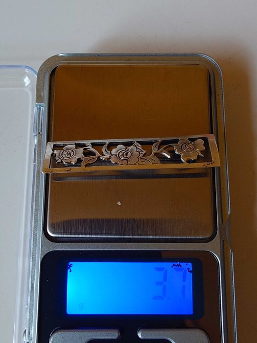 Broșă vintage „Handarbeit” – argint 800, Germania