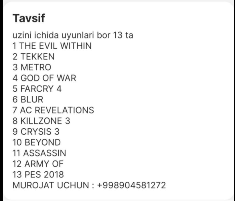 PS3 Srochnı sotladi