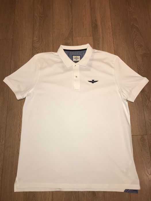 Оригинална поло-тениска Aeronautica Militare, бяла, размер: XXL