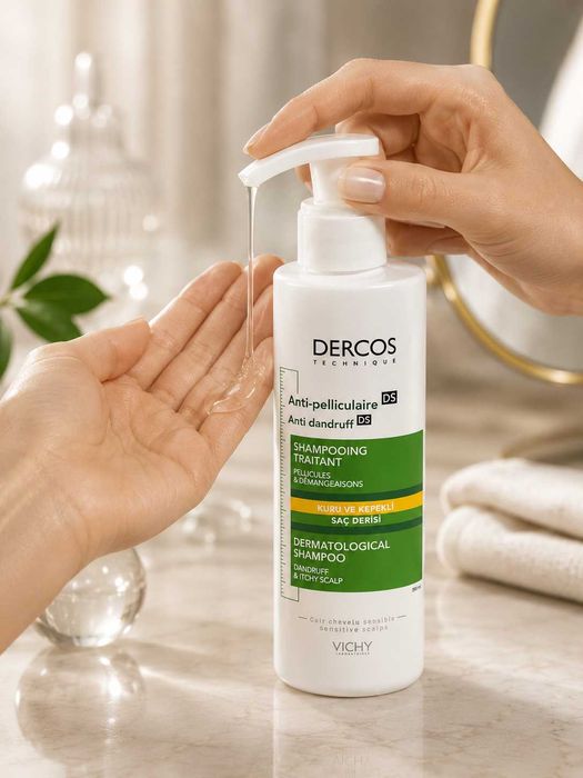 Vichy Anti-Dandruff shampun,sezgir teri uchun, qichishishga qarshi