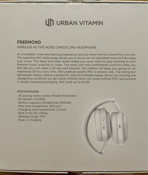 Căști Urban Vitamin Freemond, ANC fără fir