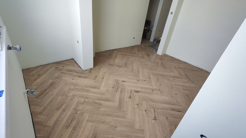Монтаж на ламиниран ПАРКЕТ, SPC  рибена кост, шаврон
