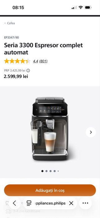 Espressor Philips 3300 LatteGo