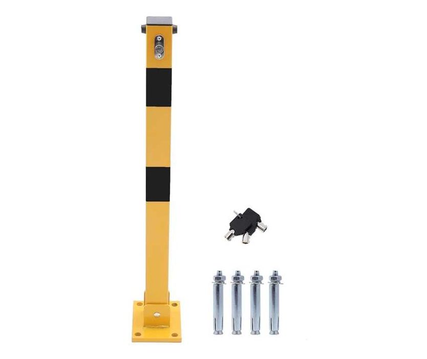 Сгъваем стоманен стълб за паркомясто 62 см с ключалка и 3 ключа