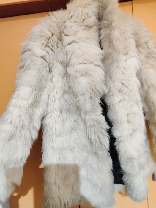 НАМАЛЕНО! Дамско палто сребърна лисица