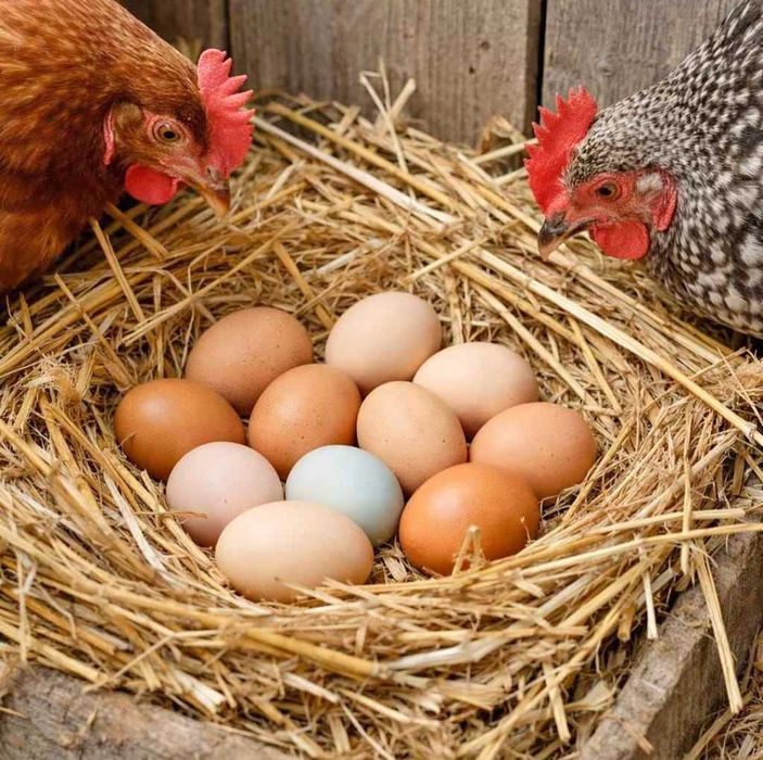 Ouă proaspete de la gainiile din propria gospodarie ,crescute natural!