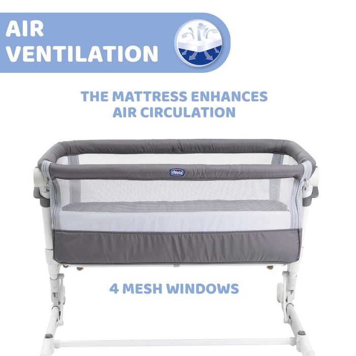 Patut atasabil Chicco Next2Me PopUp Atmoshpere(Gri) 0luni+ NOU SIGILAT