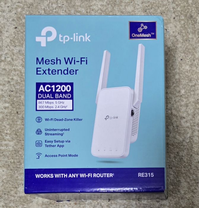 Range Extender Wi-Fi TP-Link RE315 AC1200, OneMesh™, Smart Roaming, Mo