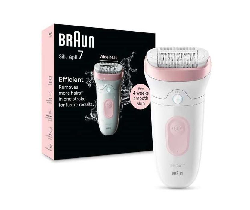 Епилатор Braun Silk-épil 7 7-000 (SE7-000) 2 степени, бял