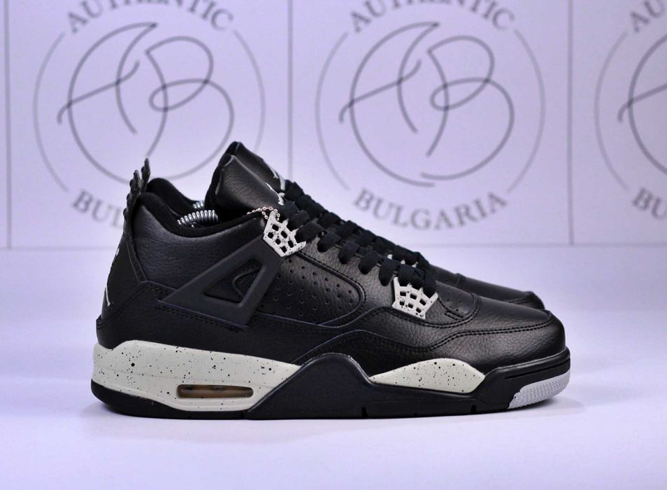 Nike Air Jordan Retro 4 Black Cat Ama Manierre Black Canvas Black Oreo