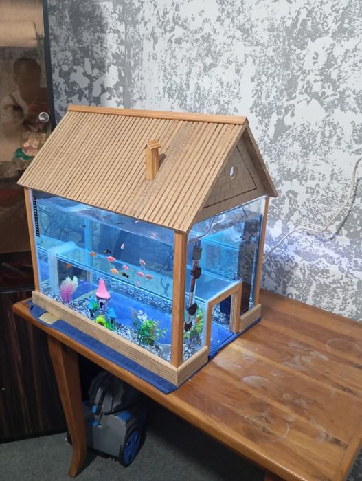 Аквариум 120 л размер узнлиги 60 см энига 40 см буйига 40 см