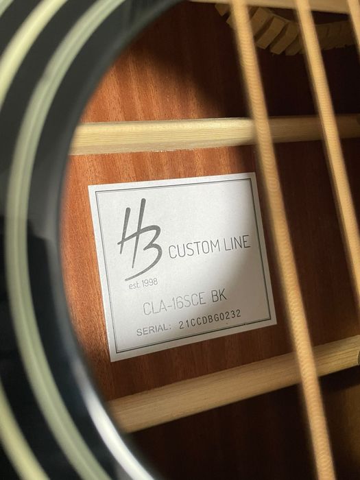 Chitară Harley Benton Custom Line CLA-16SCE BK