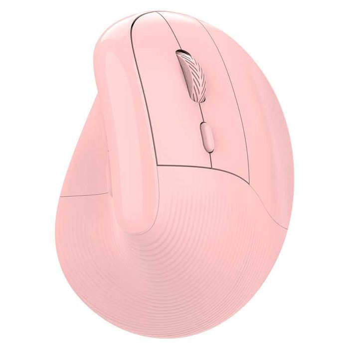 Mouse wireless vertical, cu sau fara fir 2.4GHz + BT 5.0 Roz Orsova ...