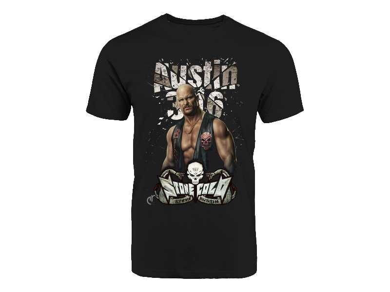 Тениска WWE кеч Stone Cold Steve Austin мъжки и детски