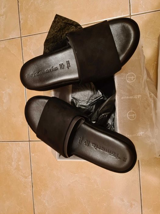 Намалени! Нови Tamaris чехли ест. кожа 39н с кутия