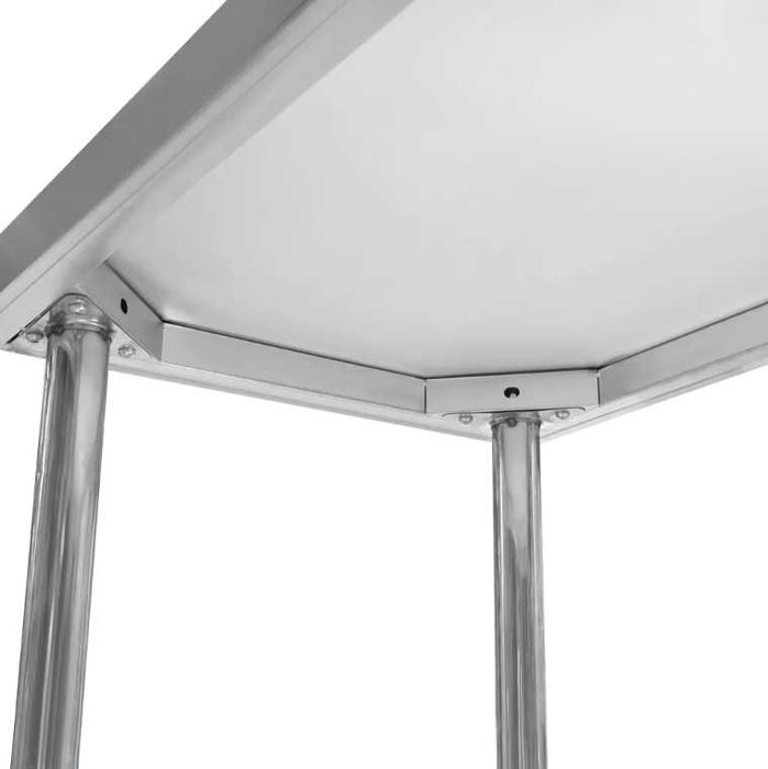 Masa inox centrala 100×70 cm cu polita, profesionala