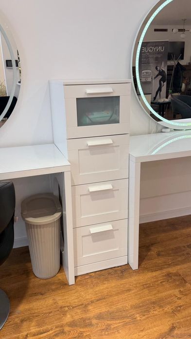 Post de lucru coafor cu oglindă LED