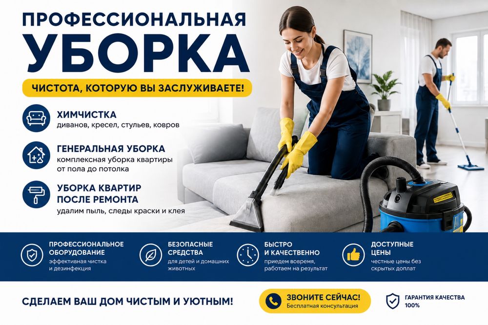 Химчистка и уборка квартир