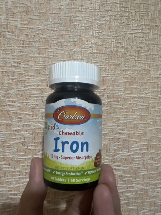 Iron  15 mg. Carlson 60таблеток