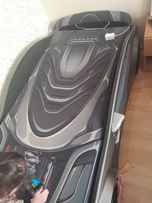 Кровать машина со светом и ортопедическим матрасом