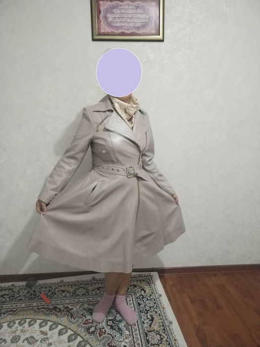 Плащ из натуральной кожи