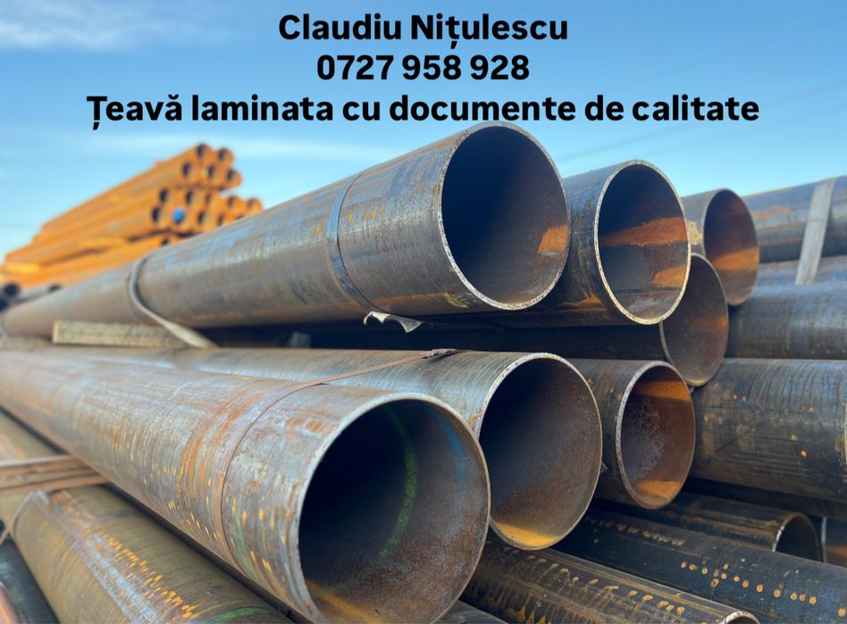 Vand teava metalica noua si recuperata teava trasa si sudata elicoidal