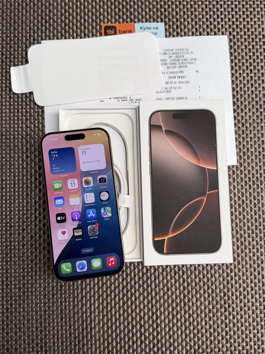 КАТО НОВ!/*ЛИЗИНГ*/ iPhone 16 Pro 256Gb Desert Titanium 24М гаранция