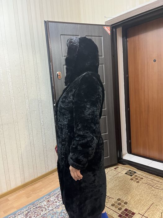 Шуба из мутона, натуральная