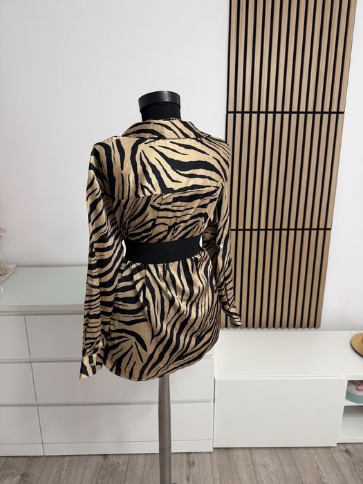 Camasa bluza satinata animal print