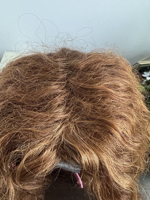 Перука къдрава от естествена коса