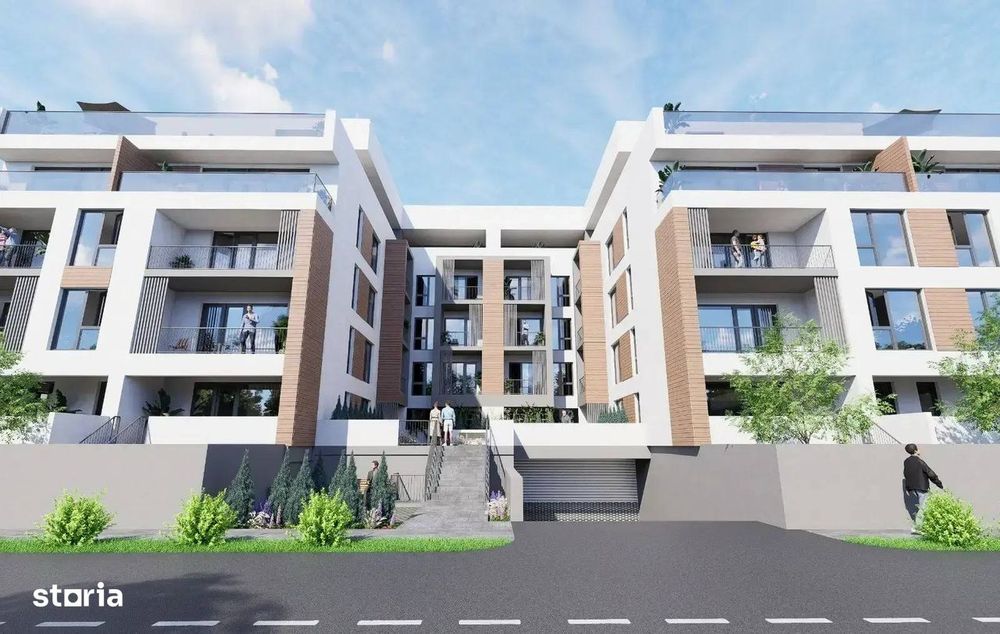 Apartament 2 camere cu gradina proiect nou zona Pallady