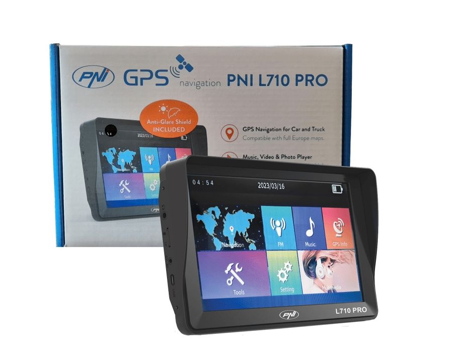 GPS PNI L710 Pro- gata de drum, full Europa igo primo cu parasolar