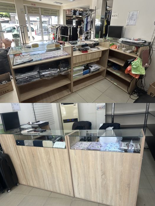 Оборудване за магазин за дрехи-щендери, манекени, закачалки, рафтове