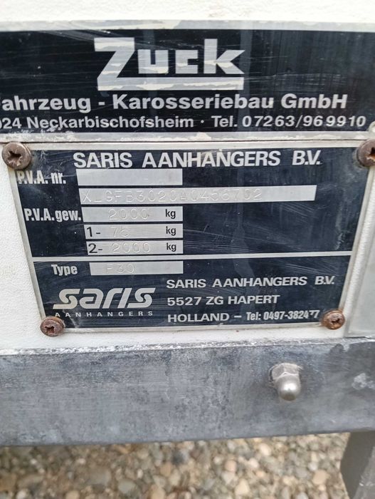 Remorca auto 2000 kg