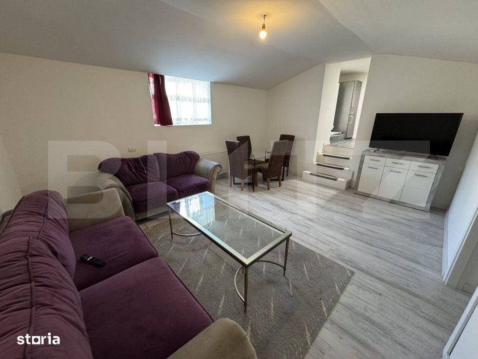 Apartament 2 camere, semidecomandat, curte 50mp Zona Casa Studentilor