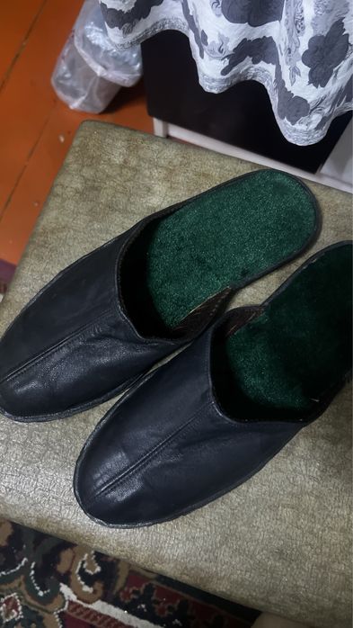 Мужская Кожанная  тапочка